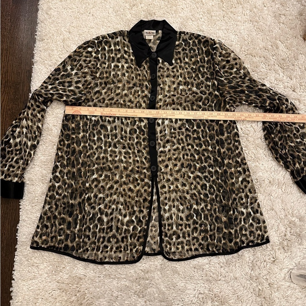 SAM Sheer Leopard Blouse - Picture 10 of 10